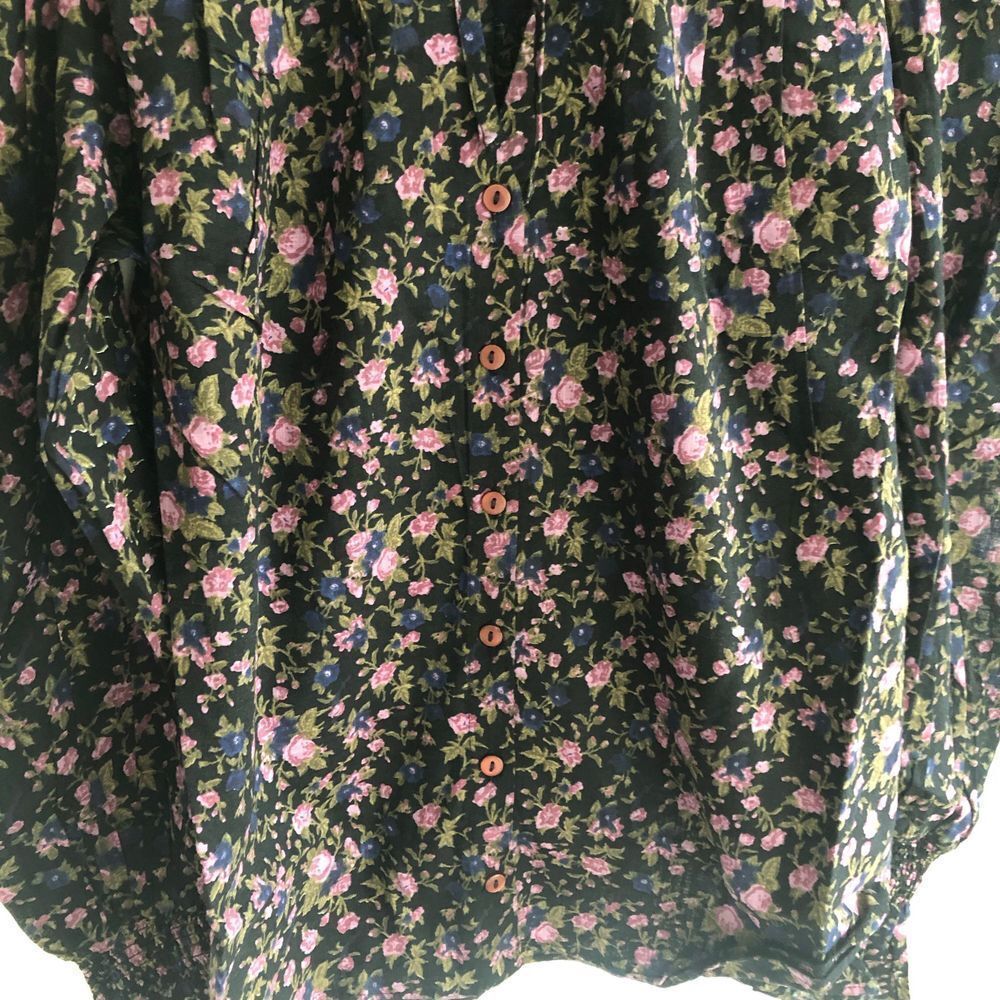 Brand New Free People Meant to Be Blouse‎ Black Camo For Women Size Small - Picture 3 of 8